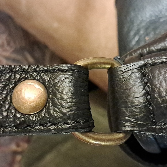 Pulicati Black Pebbled Leather Crossbag Handbag Luxury Timeless Classic - Picture 8 of 9